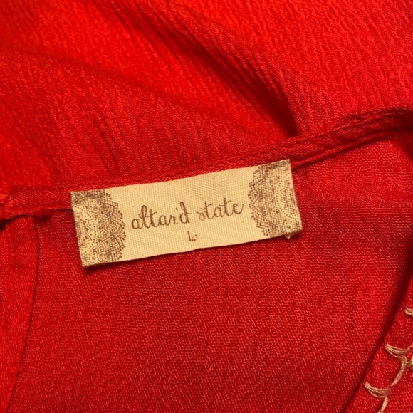 Altard State Gypsy Boho Embroidered Top L - Picture 10 of 12